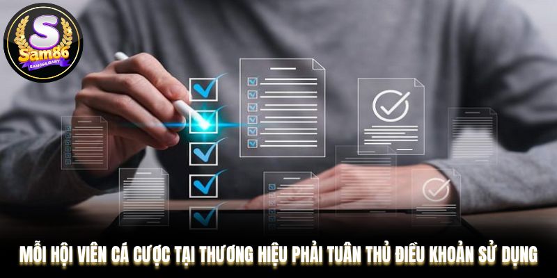 Mỗi hội viên cá cược tại thương hiệu phải tuân thủ